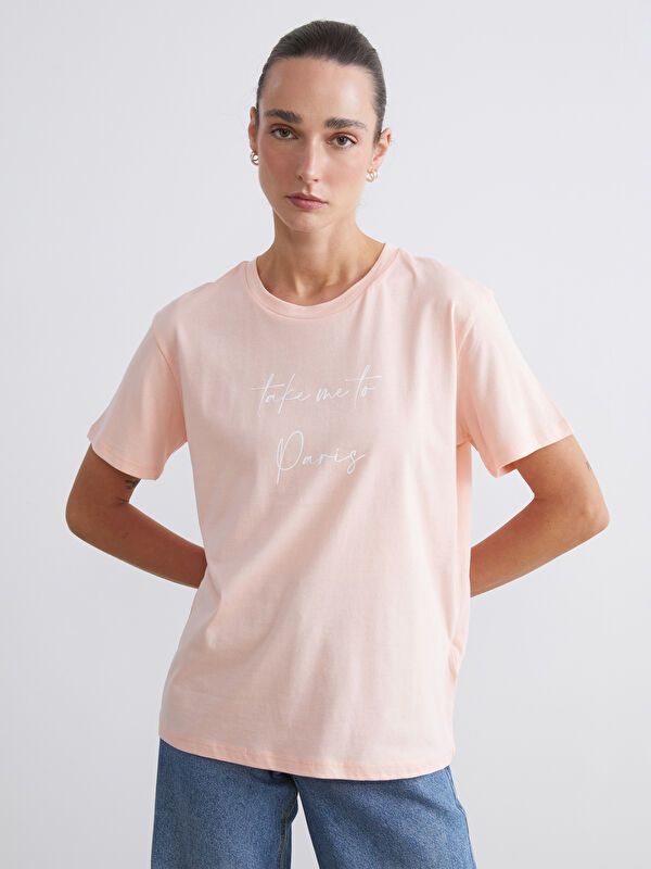 Moudda LC Waikiki - Body jersey manches courtes Femme Pêche - Tunisie 1