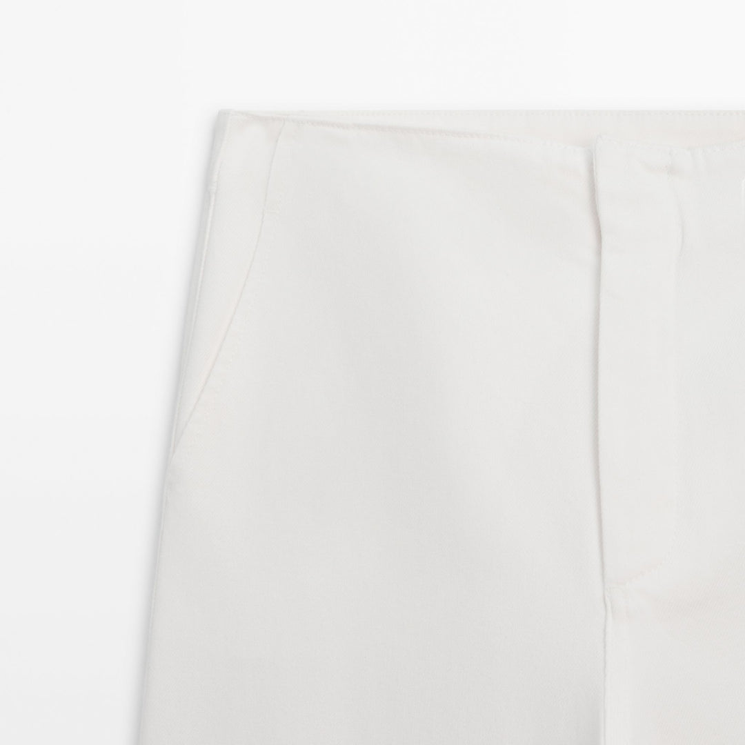 Moudda Massimo Dutti - Jean taille haute évasé blanc cassé - Tunisie 7