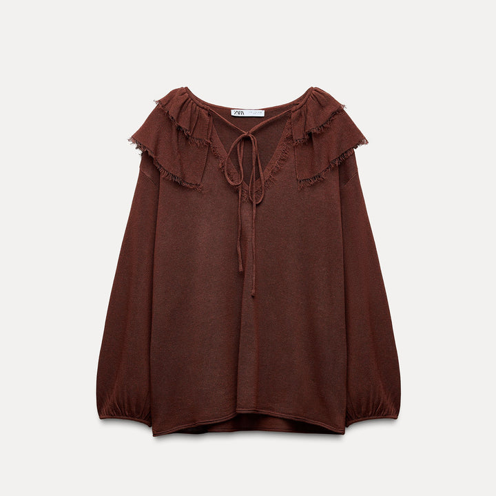 Moudda ZARA - Chemise col volants tencel/lin - Tunisie 1