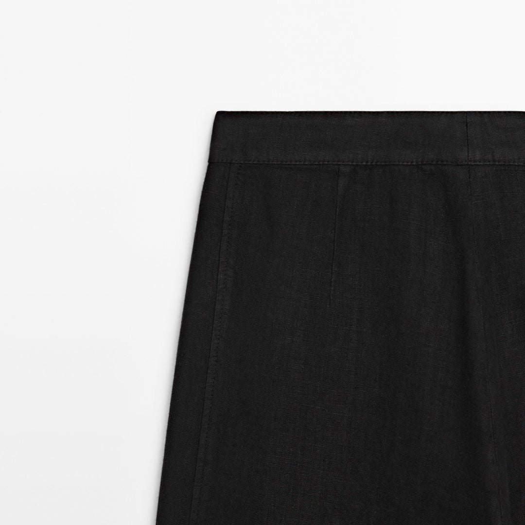 Moudda Massimo Dutti - Pantalon lin taille haute double pli - Tunisie 7