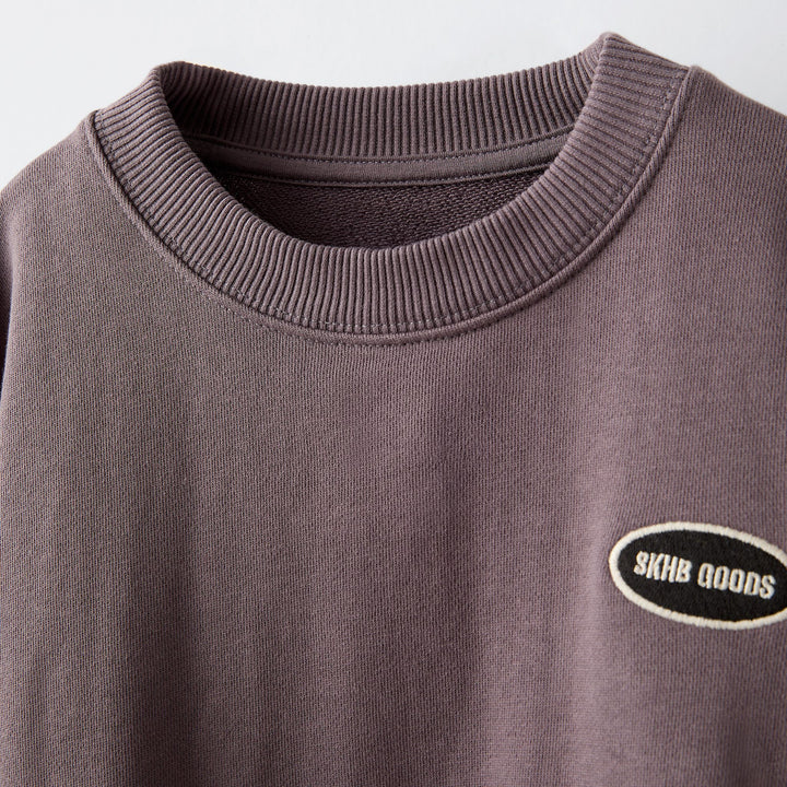 Moudda ZARA - Sweat boxy basique, patch brodé (bleu surf) - Tunisie 3