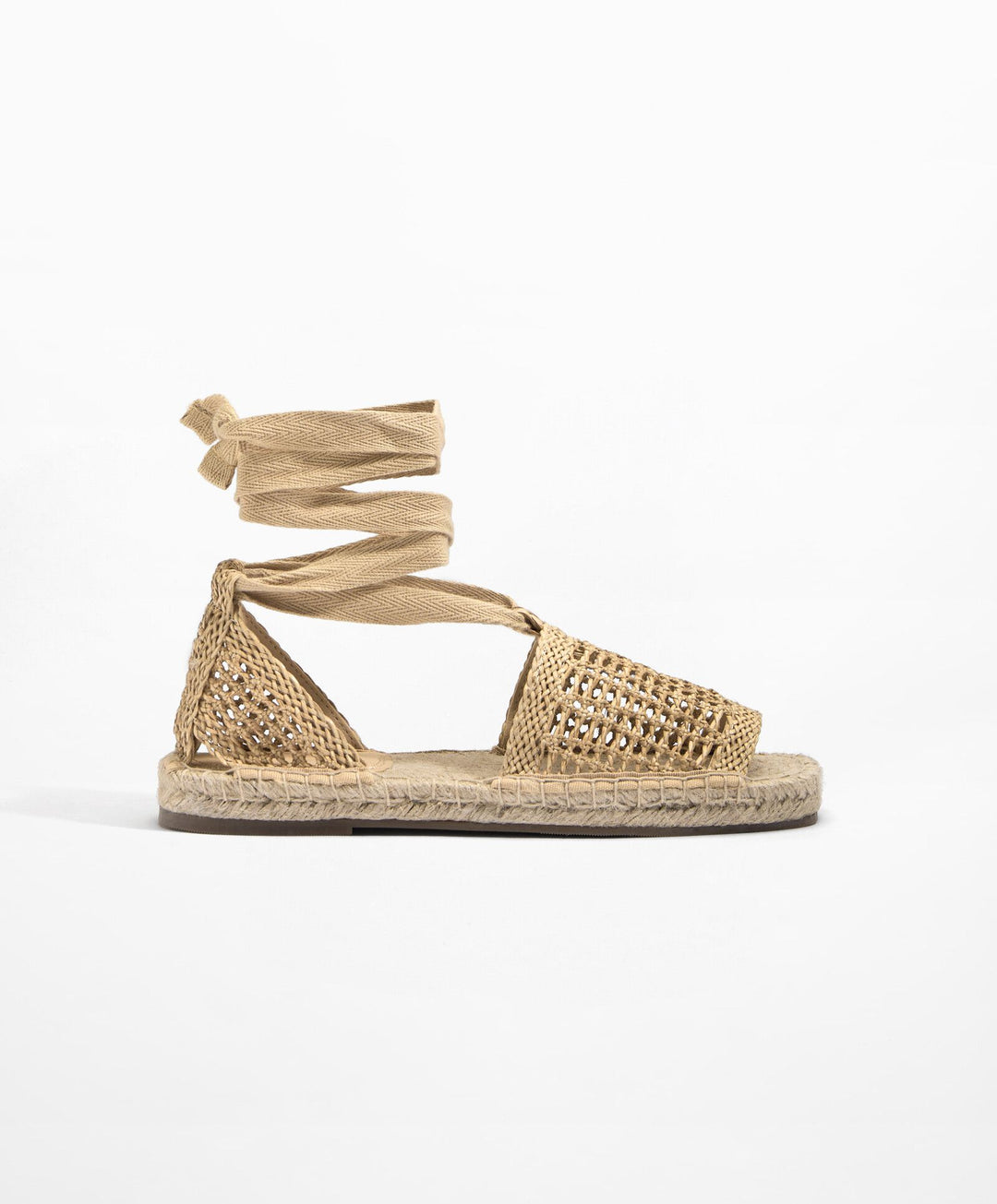 Moudda Oysho - Sandales en Jute Tressées à Lacets Taille 35-36 - Tunisie 1