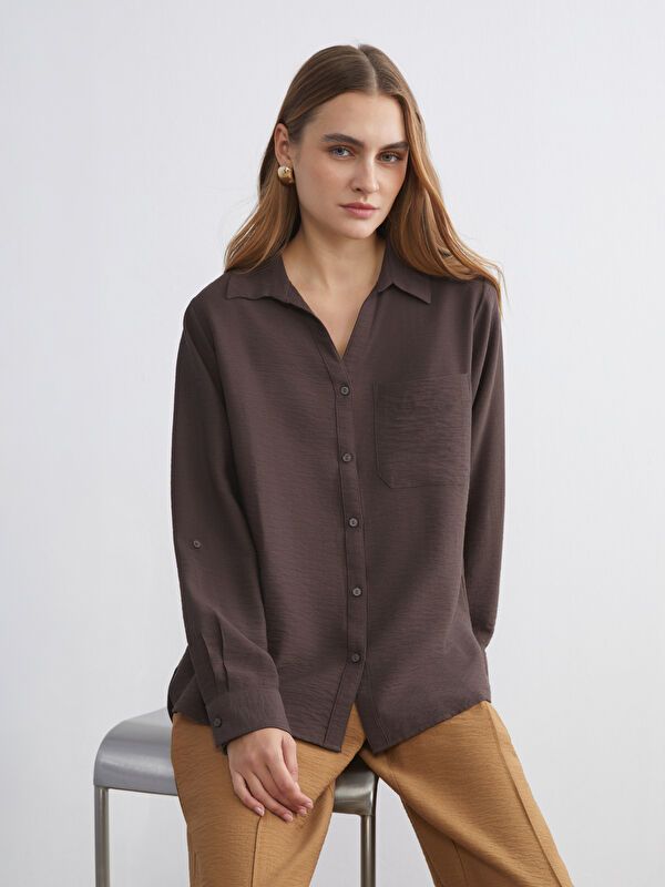 Moudda LC Waikiki - Chemise manches longues en tissu pour Femme - Tunisie 1