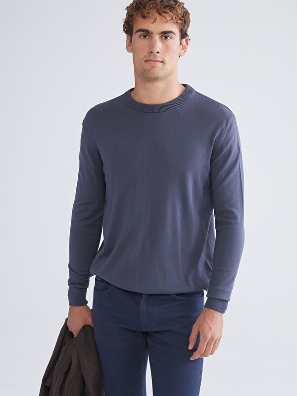 Moudda LC Waikiki - Pull en tricot Homme Mélange indigo - Tunisie 1