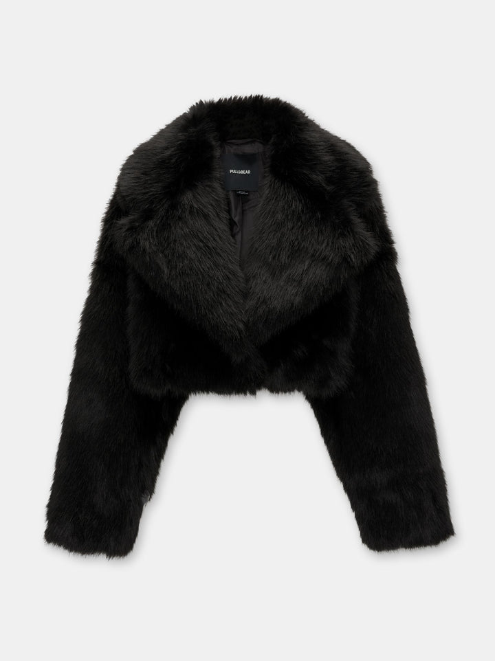 Moudda PULL & BEAR - Manteau Poil Court Revers Fête - Tunisie 3