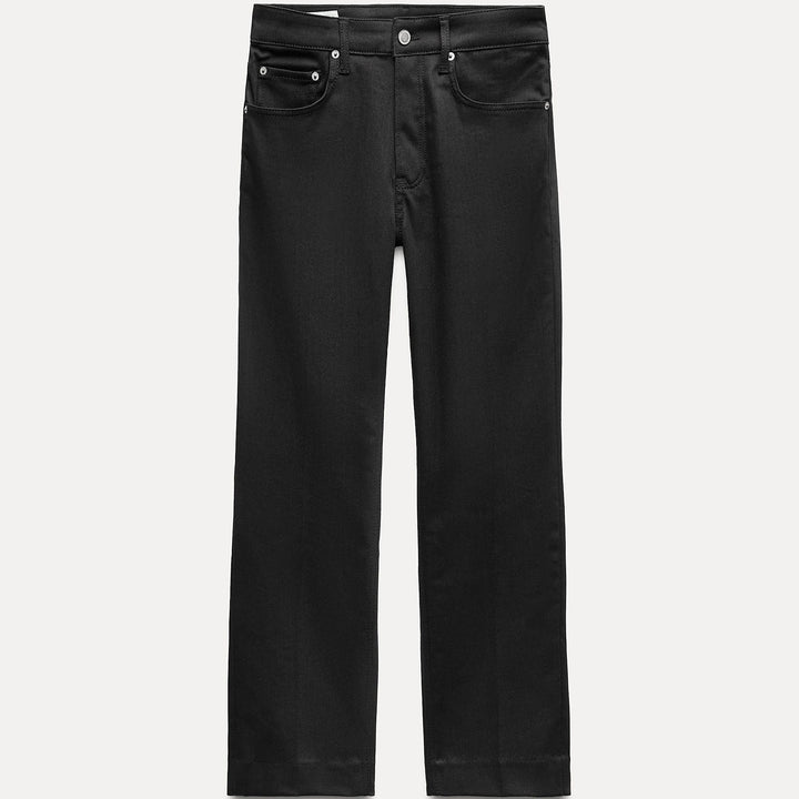 Moudda ZARA - Jean bootcut taille haute court noir - Tunisie 1