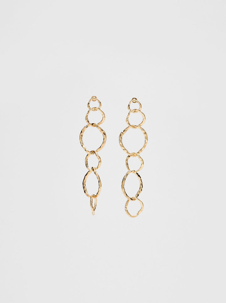Moudda STRADIVARIUS - Boucle d'Oreille Longue Cercle Texturé - Tunisie 4