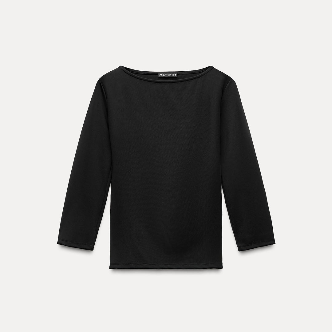 Moudda ZARA - T-shirt en polyamide, col bateau, coupe homme - Tunisie 1