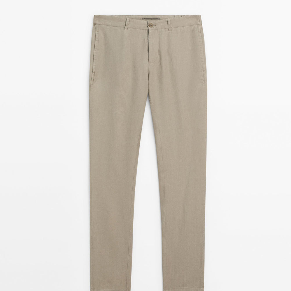 Moudda Massimo Dutti - Pantalon 100 % lin sophistiqué fuselé - Tunisie 2