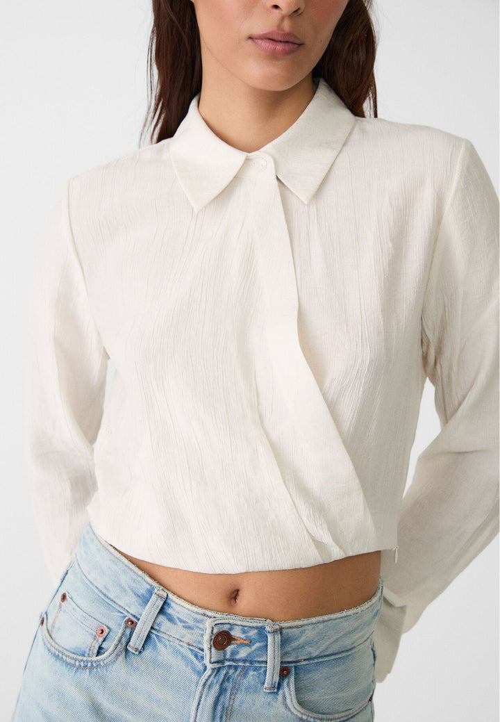 Moudda STRADIVARIUS - Chemise Croisée Manches Longues - Tunisie 4