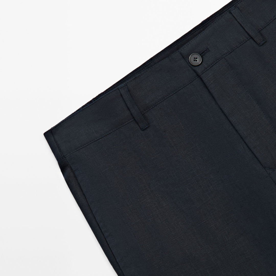 Moudda Massimo Dutti - Pantalon 100 % lin sophistiqué fuselé - Tunisie 4