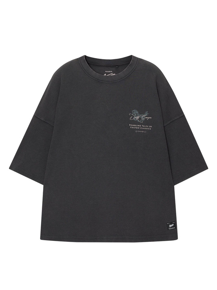 Moudda PULL & BEAR - T-Shirt Usé Waffle Customs Classics Cheval - Tunisie 4