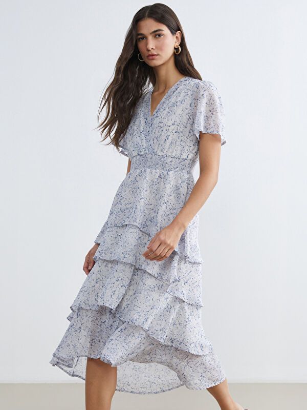 Moudda LC Waikiki - Robe manches courtes en tissu pour Femme - Tunisie 1