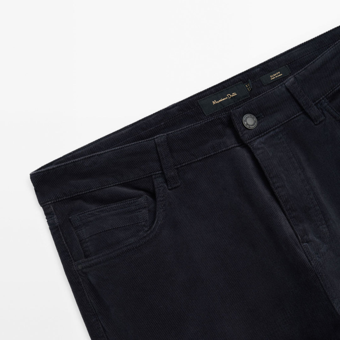 Moudda Massimo Dutti - Pantalon jean velours côtelé diagonal coupe slim - Tunisie 3