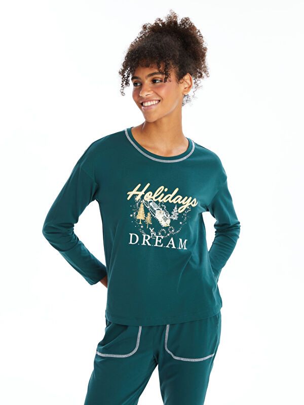 Moudda LC Waikiki - Pyjama en jersey à manches longues pour Femmes - Tunisie 2