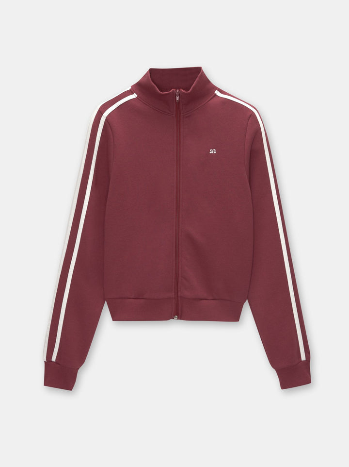 Moudda PULL & BEAR - Sweat Pacific Fermeture Rayure Bordeaux - Tunisie 3