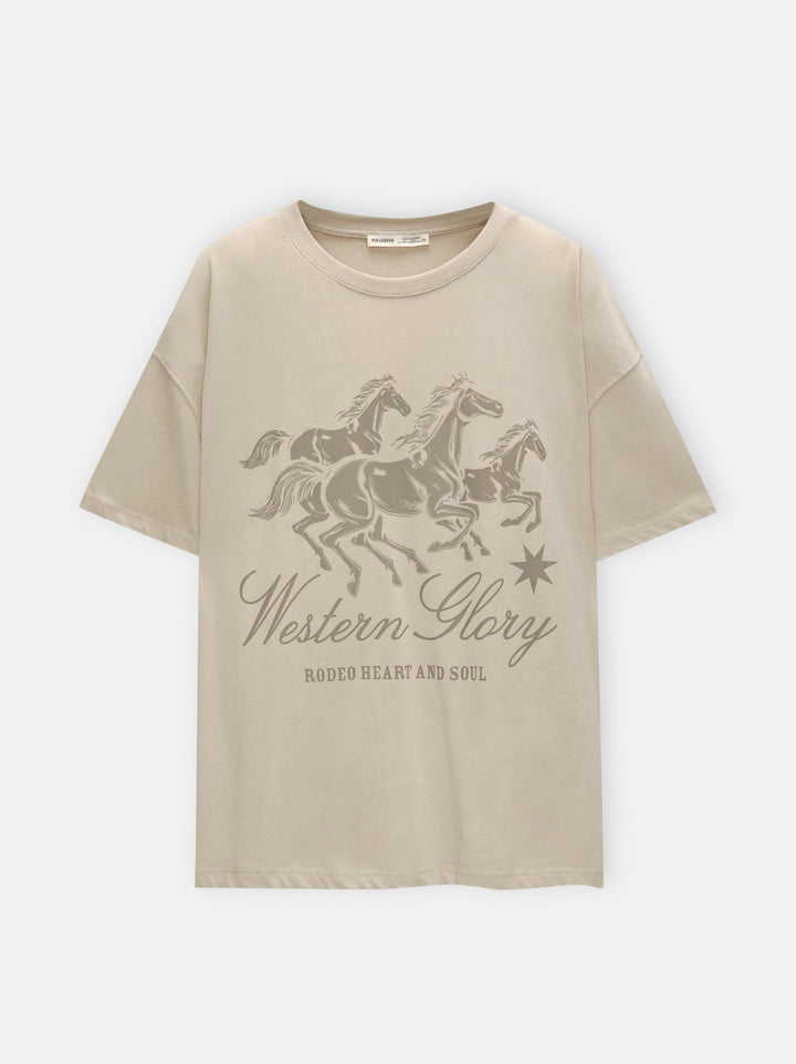 Moudda PULL & BEAR - Body Graphique Cowboy Rodeo - Tunisie 1