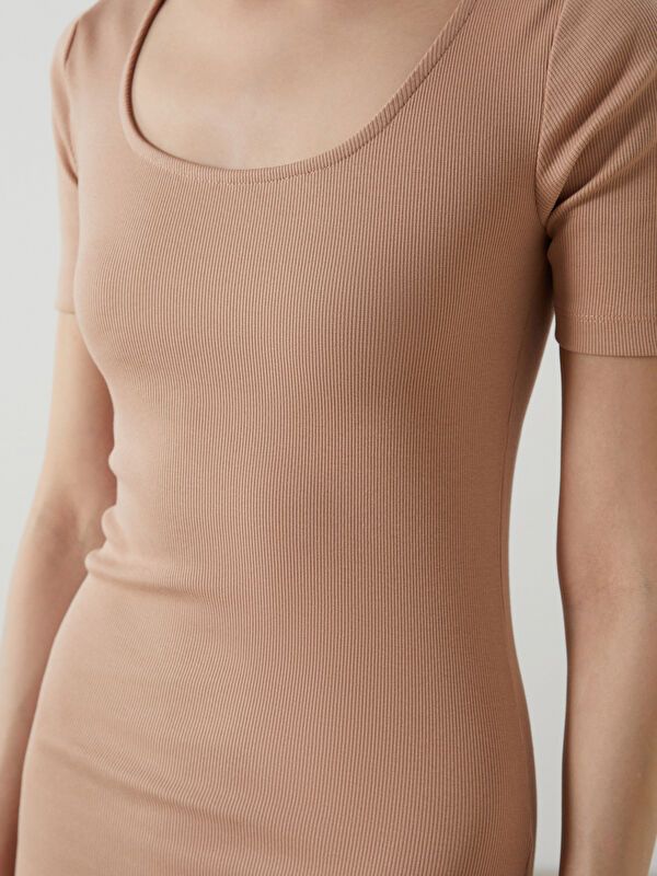 Moudda LC Waikiki - Robe manches courtes en jersey pour Femme - Tunisie 3