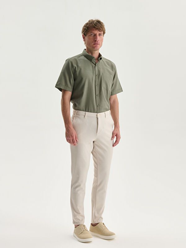 Moudda LC Waikiki - Pantalon chino tissé moyen Homme Mélange beige - Tunisie 1