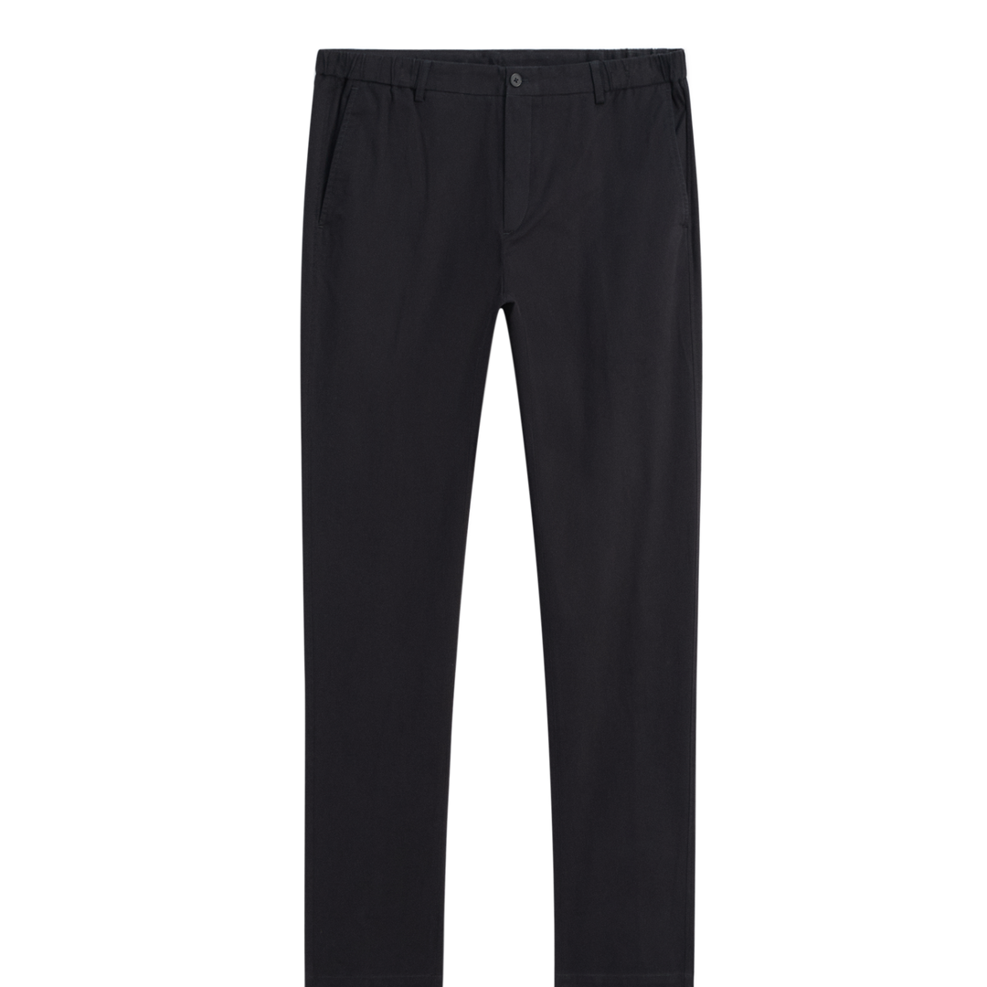 Moudda Massimo Dutti - Pantalon sergé brossé détail taille coupe fuselée - Tunisie 1