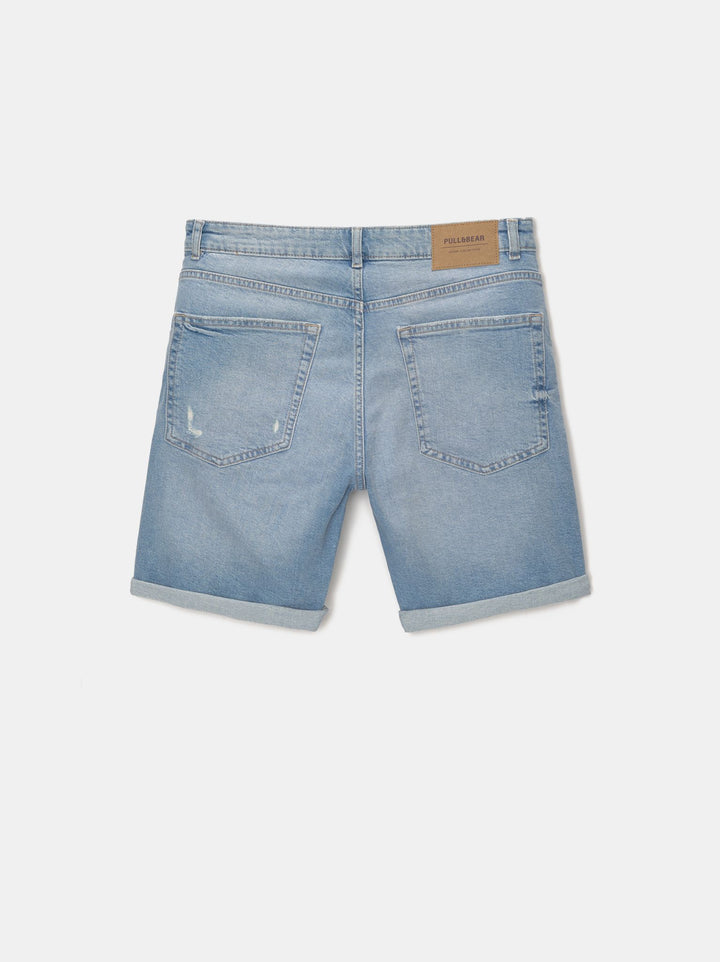 Moudda PULL & BEAR - Bermuda Denim Slim Déchiré TG PK - Tunisie 3