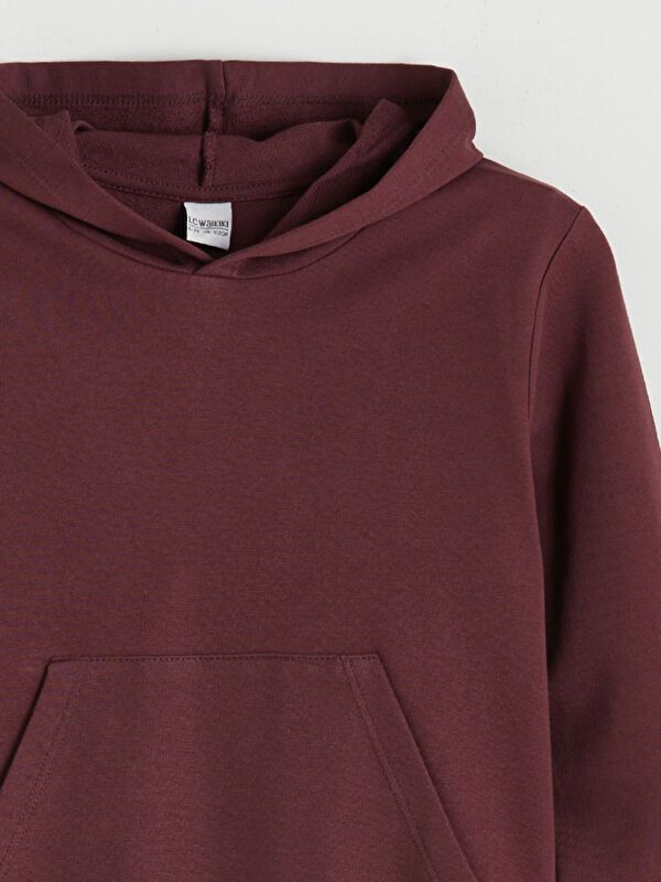 Moudda LC Waikiki - Sweatshirt basique en jersey Garçon Bordeaux - Tunisie 3