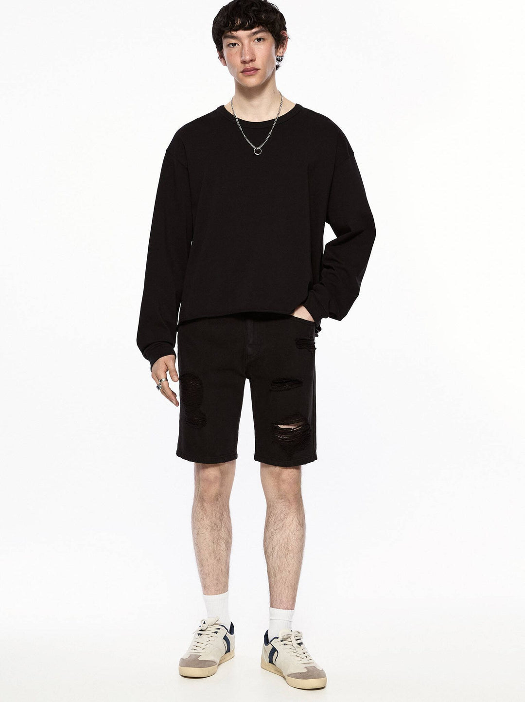 Moudda PULL & BEAR - Bermuda 5 Poches Déchiré Join Life - Tunisie 2