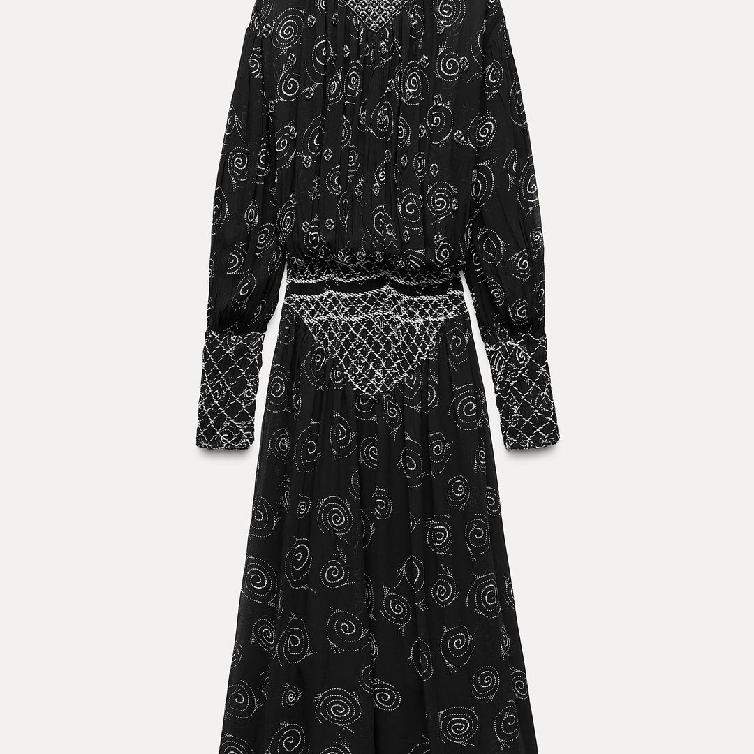 Moudda ZARA - Robe imprimée froncée avec strass - Tunisie 1