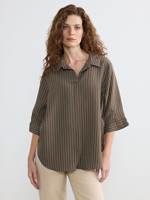 Moudda LC Waikiki - Chemisier (blouse) manches longues en tissu pour Femme - Tunisie 1