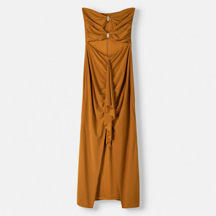 Moudda BERSHKA - Robe mi-longue décolleté bateau avec découpes - Tunisie 1