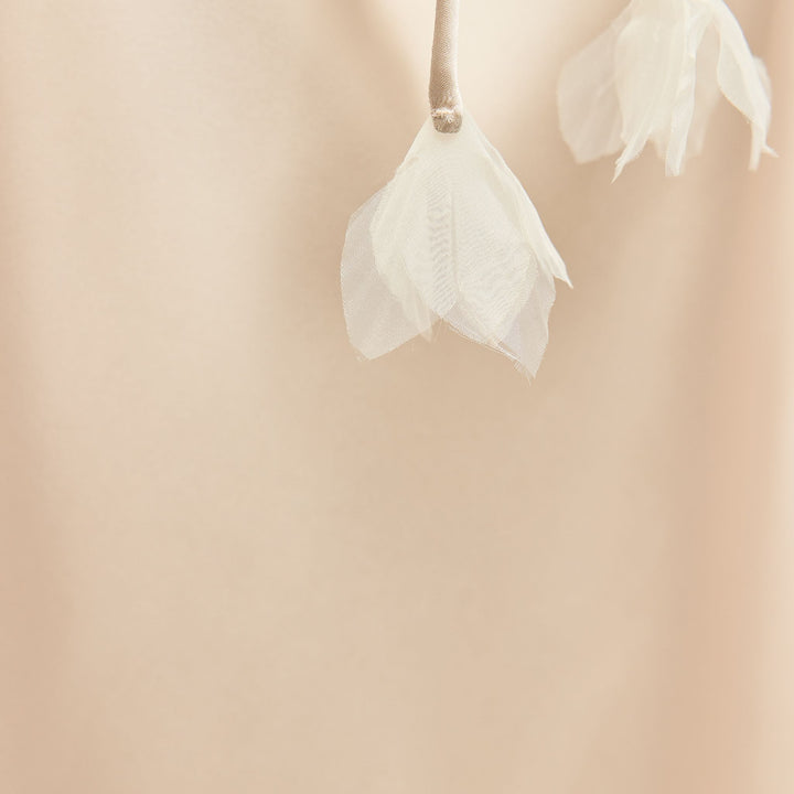 Moudda ZARA - Robe mi-longue satinée fines bretelles asymétrique avec fleurs - Tunisie 5