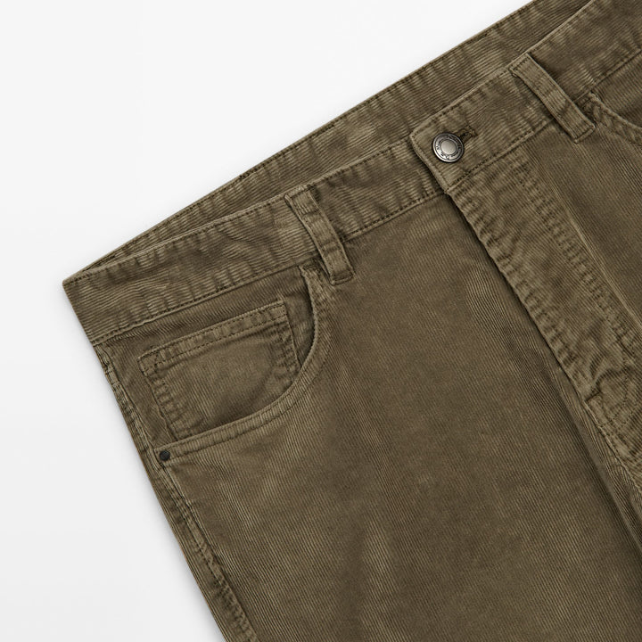 Moudda Massimo Dutti - Pantalon jean velours côtelé fuselé - Tunisie 6