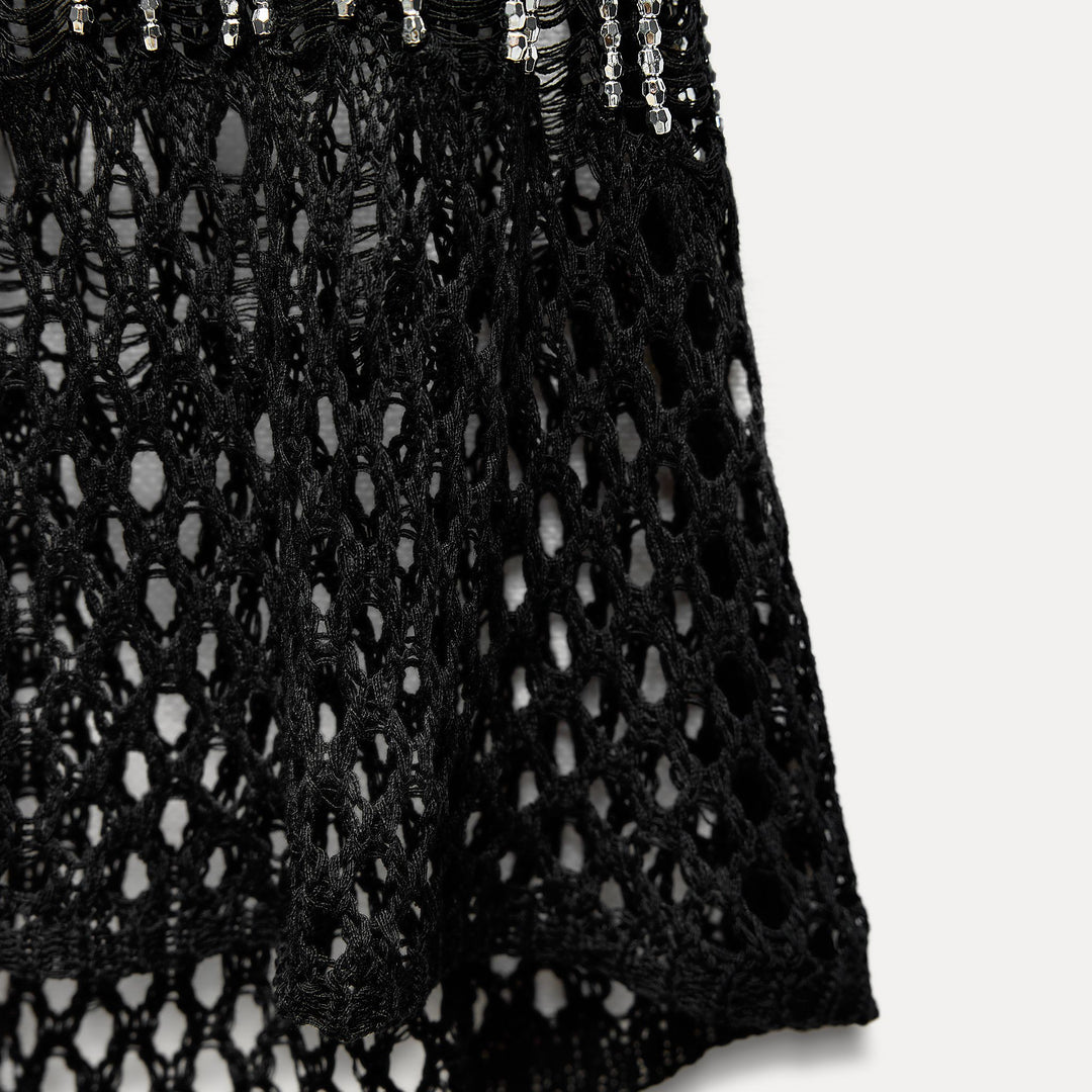 Moudda ZARA - Robe Midi en Résille à Strass - Tunisie 4