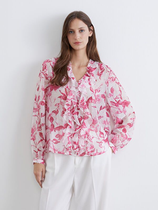 Moudda LC Waikiki - Chemisier (blouse) imprimé manches longues en tissu pour Femme - Tunisie 1