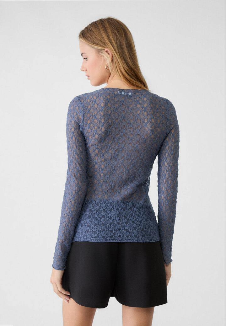 Moudda STRADIVARIUS - T-Shirt Long en Dentelle M/L - Tunisie 5