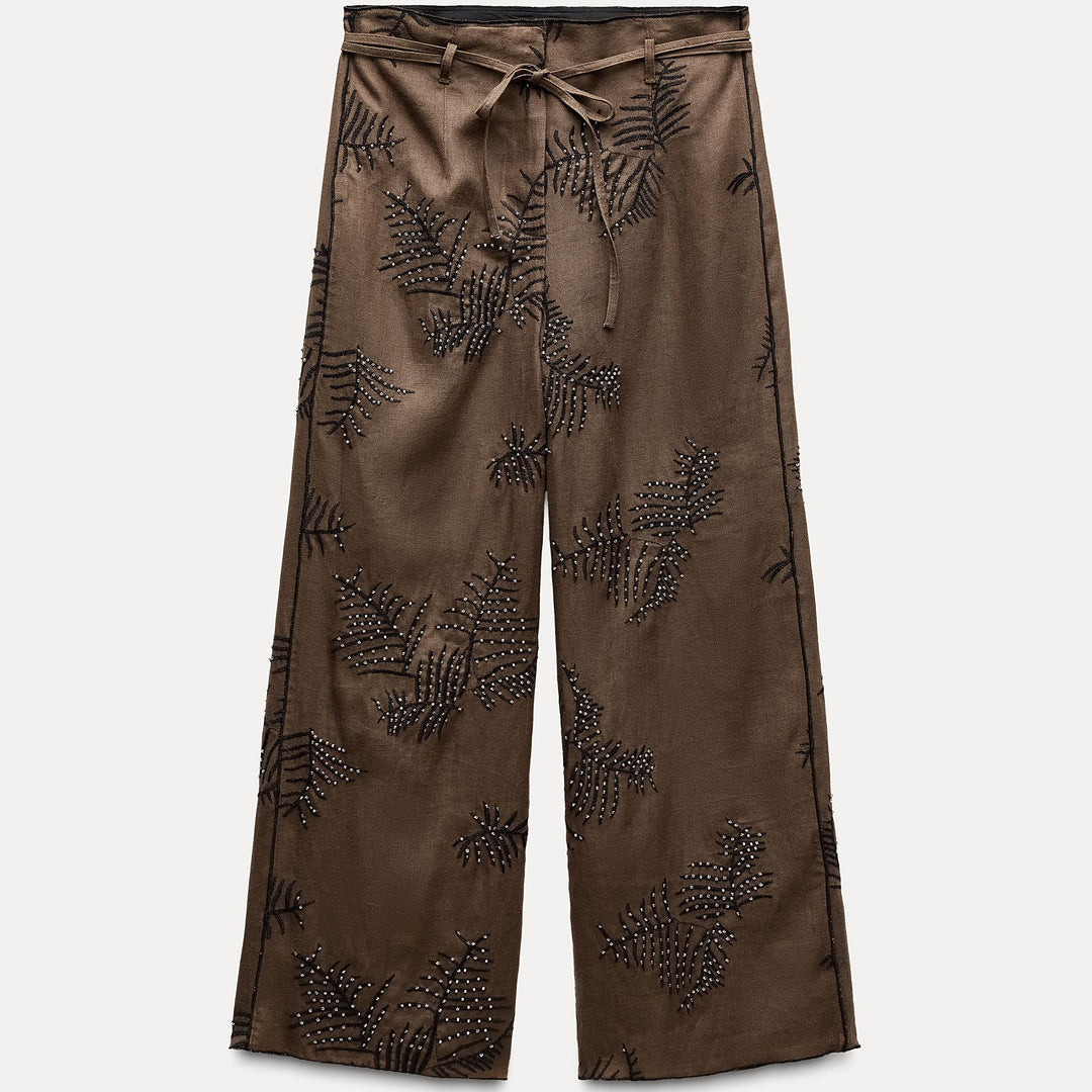 Moudda ZARA - Combinaison 503 pantalon jambe large fantaisie brodé - Tunisie 1