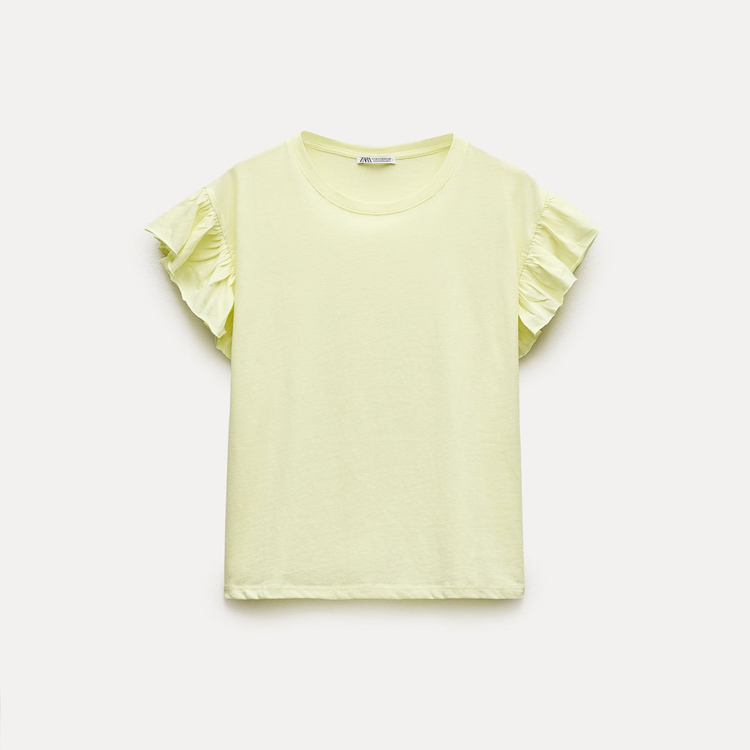 Moudda ZARA - T-shirt volants en coton standard - Tunisie 1