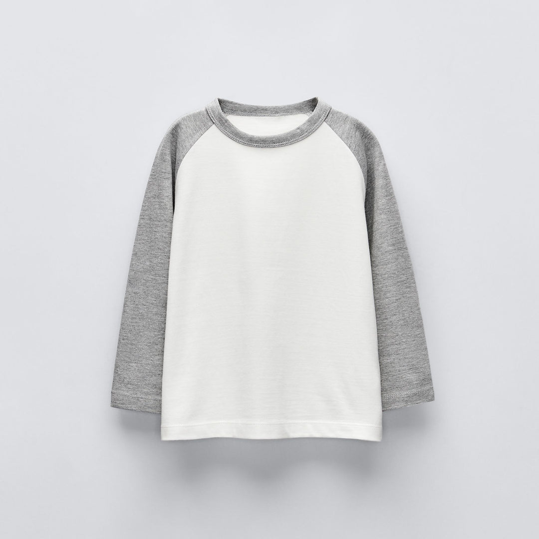Moudda ZARA - Gris Vigo – t-shirt uni raglan sport - Tunisie 1