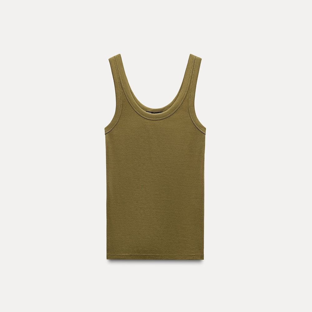 Moudda ZARA - T-shirt en Coton Mercerisé à Bretelles - Tunisie 2