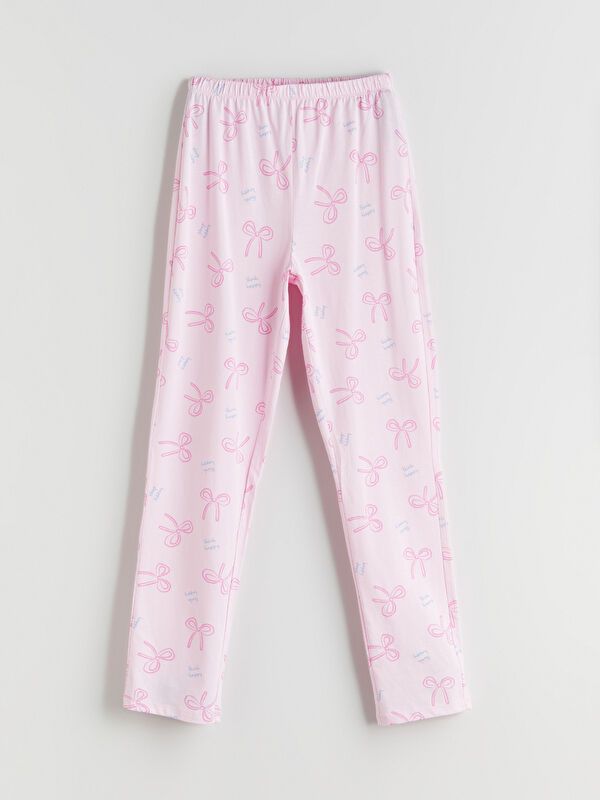 Moudda LC Waikiki - Pyjama en jersey manches longues moyen Fille Imprimé rose - Tunisie 5