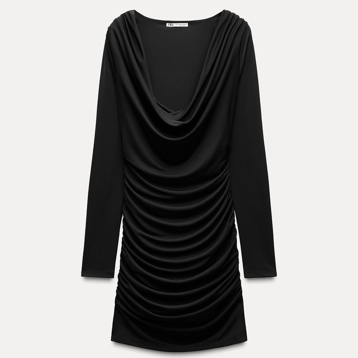 Moudda ZARA - Robe Mini Froncée en Crêpe Fluide - Tunisie 1