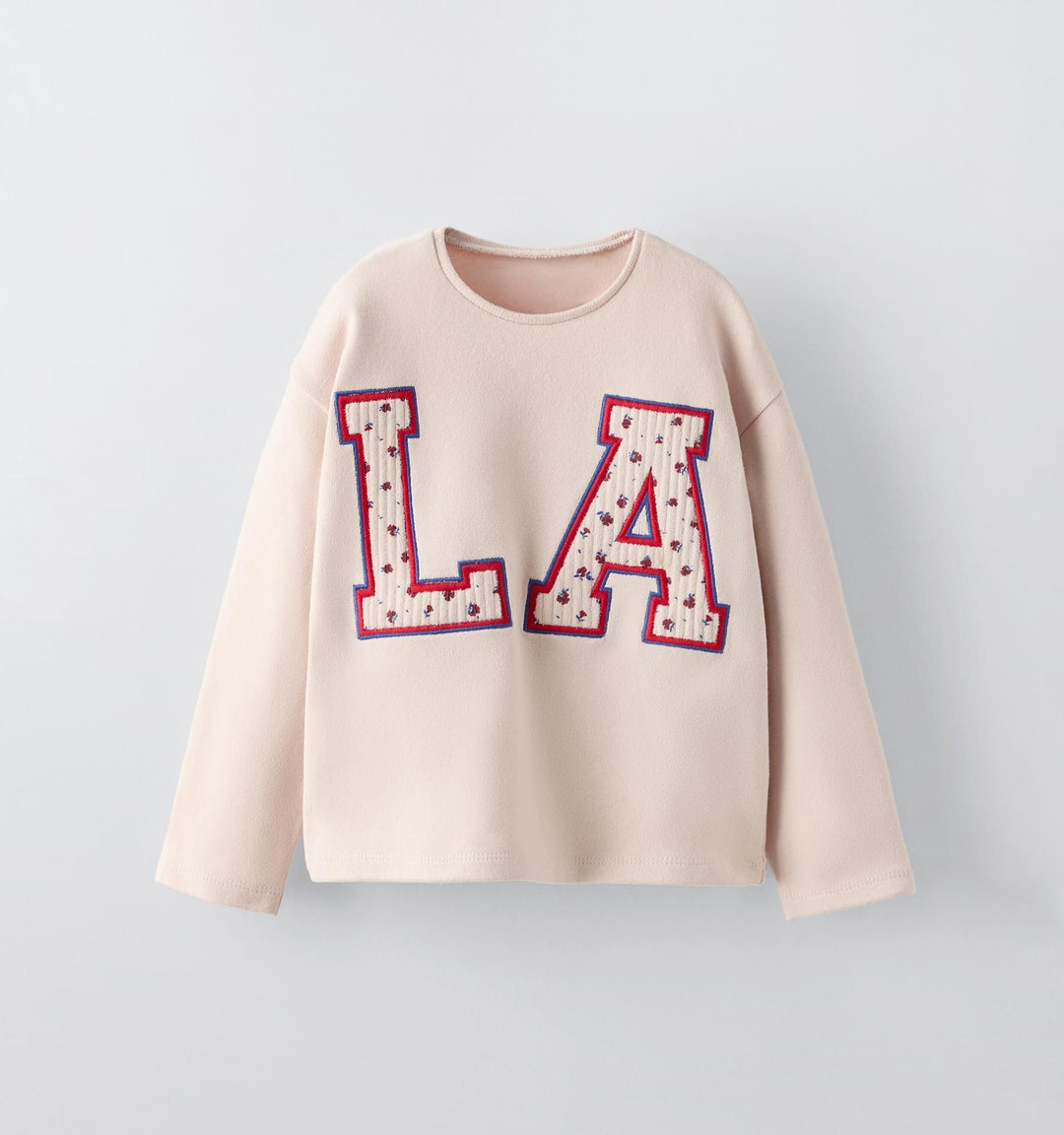 Moudda ZARA - Sweat à capuche enfant varsity, mini-fleurs en velours - Tunisie 2