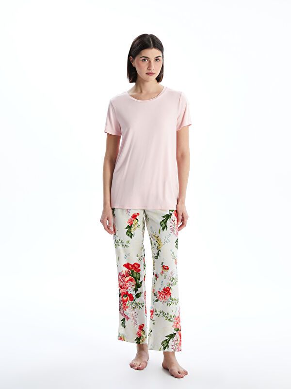 Moudda LC Waikiki - Pyjama tissé à manches courtes pour Femmes - Tunisie 1