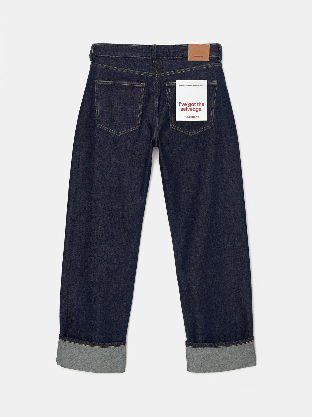 Moudda PULL & BEAR - Pantalon Droit Taille Moyenne Relaxed Selvedge - Tunisie 1