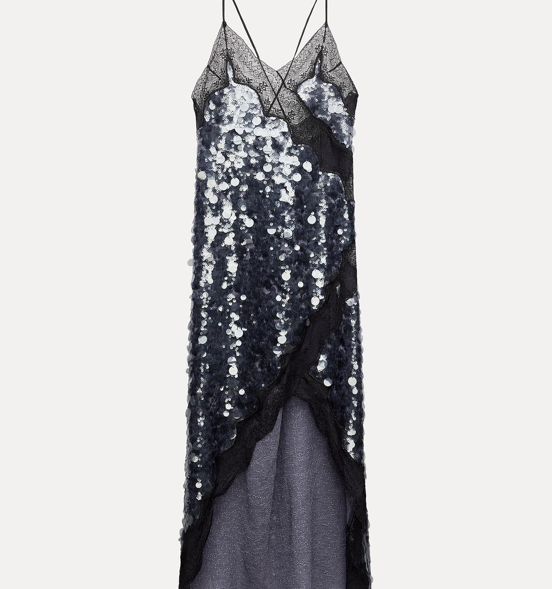 Moudda ZARA - Robe pailletée combinée dentelle - Tunisie 3