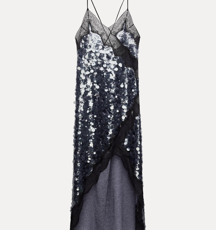 Moudda ZARA - Robe pailletée combinée dentelle - Tunisie 3