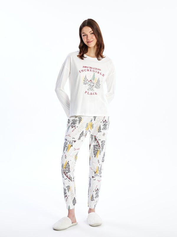 Moudda LC Waikiki - Pyjama en jersey à manches longues pour Femmes - Tunisie 2