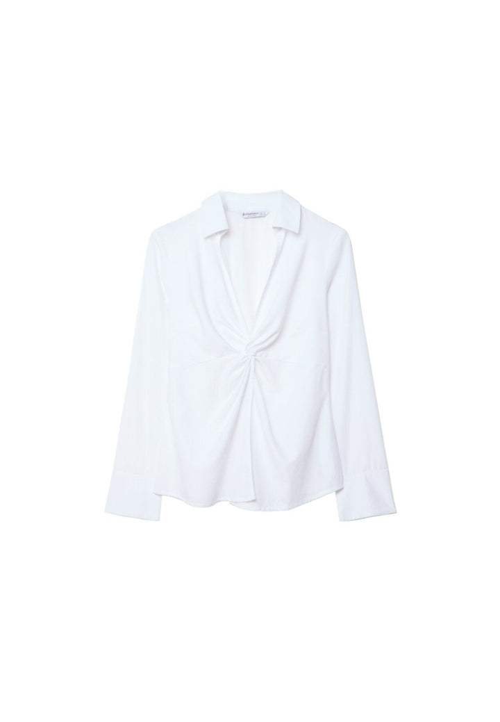 Moudda STRADIVARIUS - Chemise en Popeline Croisée avec Nœud - Tunisie 1