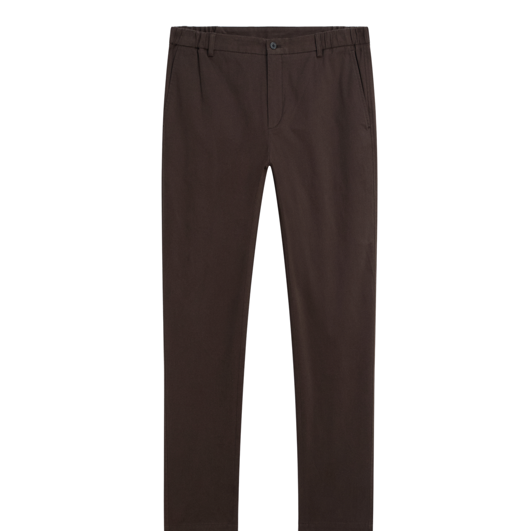 Moudda Massimo Dutti - Pantalon sergé brossé détail taille coupe fuselée - Tunisie 1