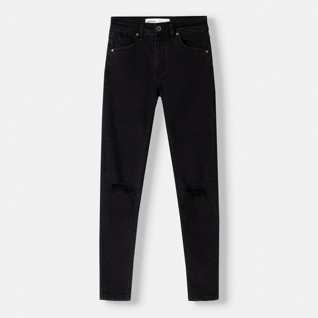 Moudda BERSHKA - Noir – jean skinny vintage taille basse - Tunisie 1